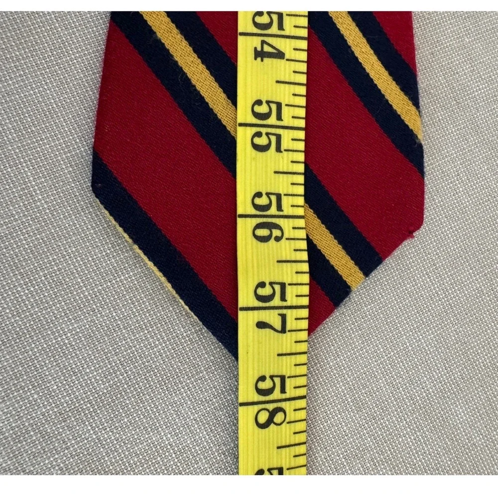 Vintage Polo Ralph Wool/Silk Red/Blue/Gold Tie‎